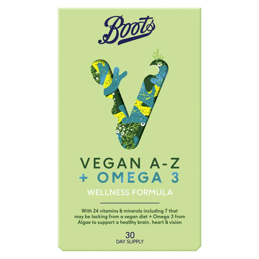 Vegan A-Z + Omega 3 Wellness Formula 30 Tablets + 30 Capsules