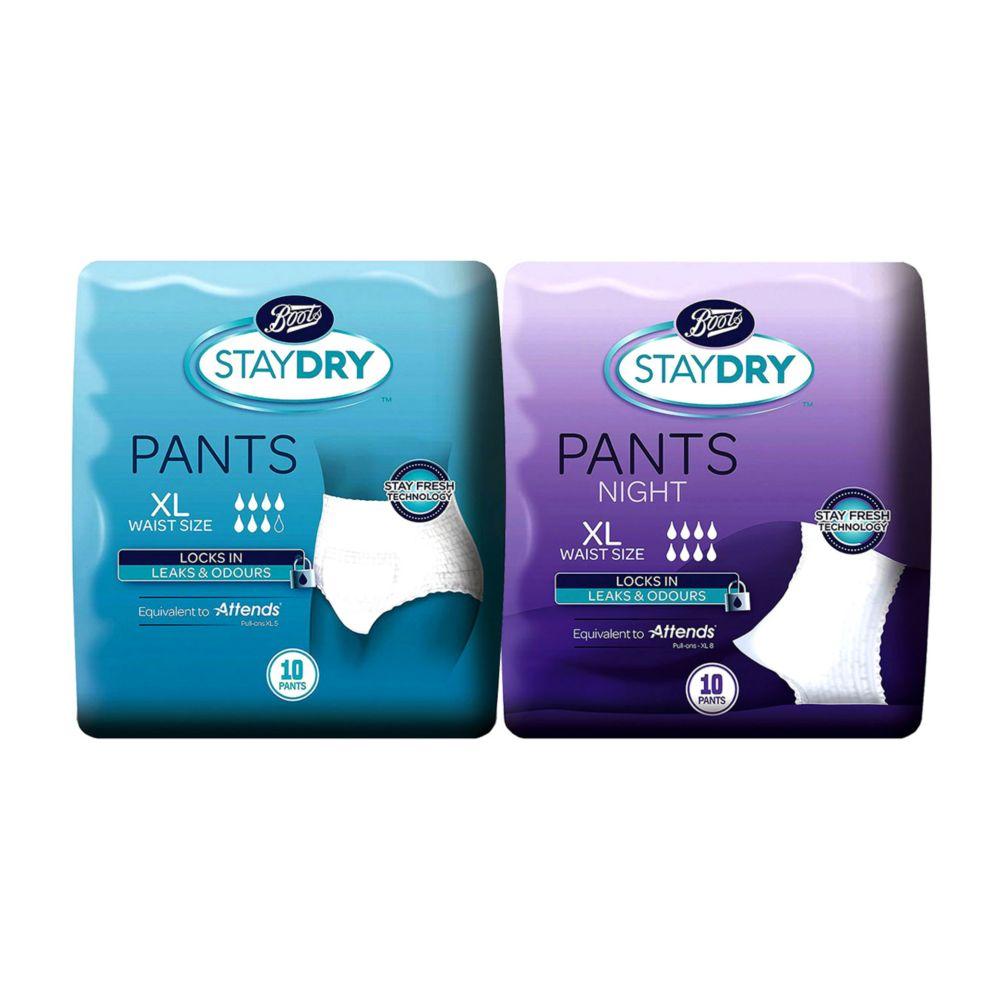 Staydry Day And Night Pants Duo Pack Xl (20 Pants) – BrandListry