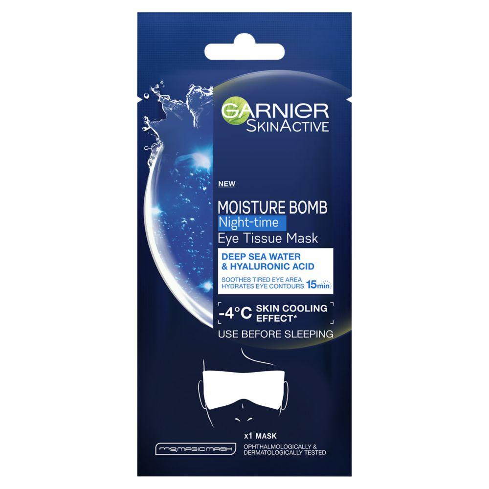 Garnier Night-Time Deep Sea Water and Hyaluronic Acid Eye Sheet Mask 6g
