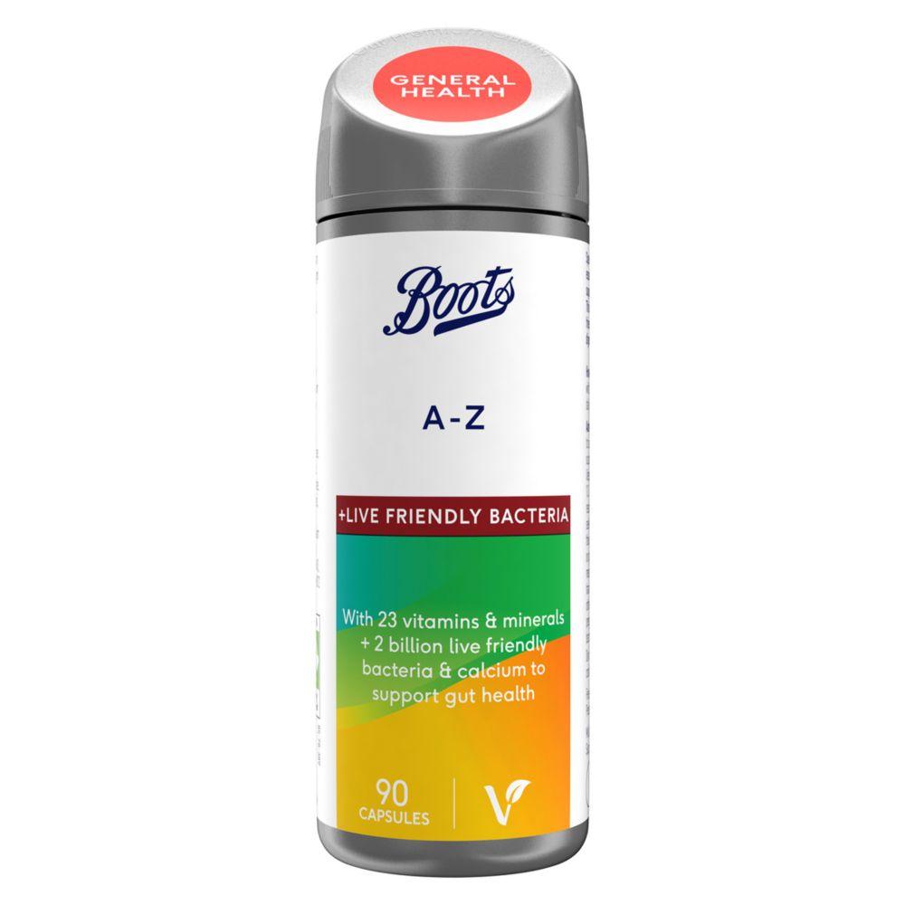 A-Z Multivitamin + Live Friendly Bacteria 90 Capsules - 3 Months Supply