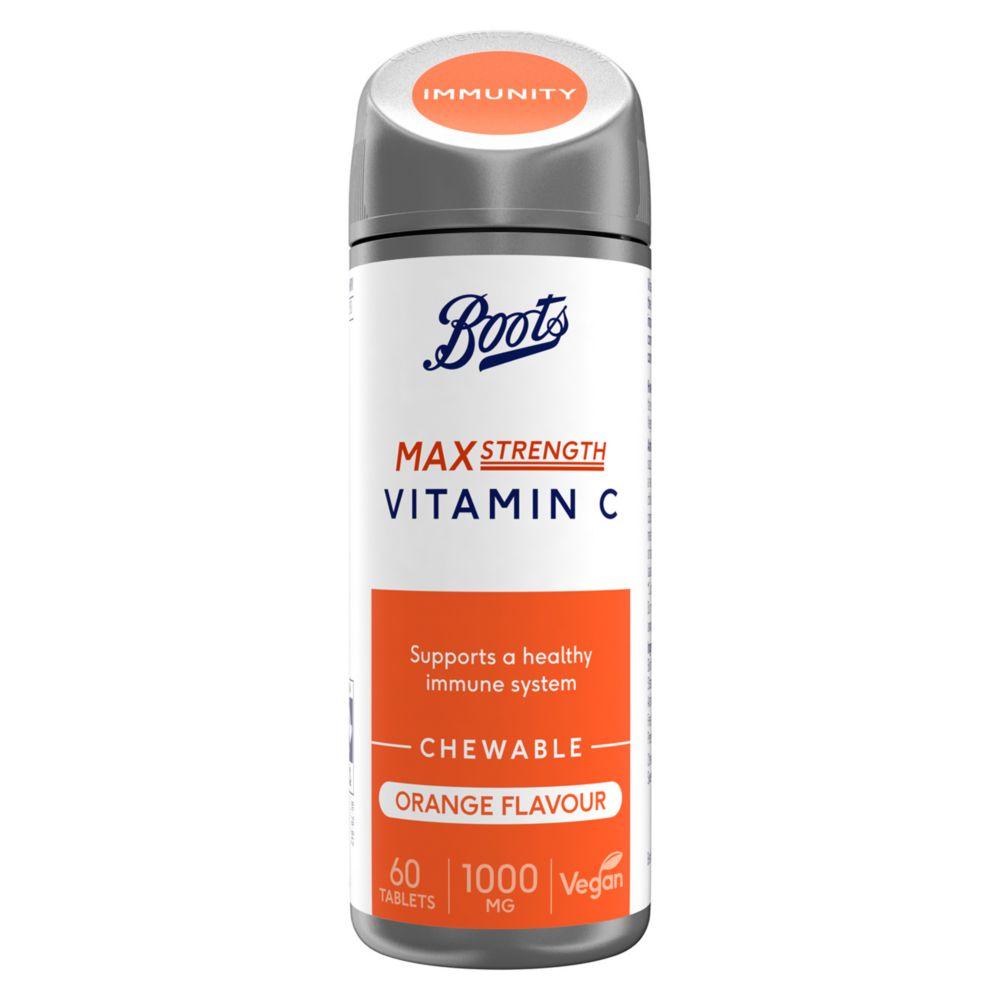 Vitamin C 1000 Mg 60 Orange Flavour Chewable Tablets
