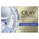 Olay Daily Facials Water-Activated Dry Cloths, Oily Combination Skin, 30 Face Wipes