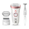 Silk-Ãƒâ€°pil 9 9-890 Epilator For Women For Long-Lasting Hair Removal, White/Rose Gold
