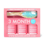 Women'S Multi 3 Month Gift Pack With Free Bamboo Hair Brush