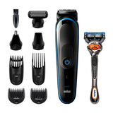 9-In-1 Mgk5280 Men Beard Trimmer, Body Grooming Kit & Hair Clipper, Black/Blue