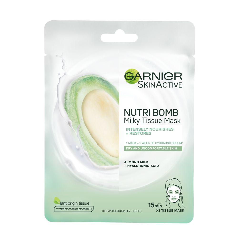 Nutri Bomb Milky Face Sheet Mask Almond Milk And Hyaluronic Acid 28G