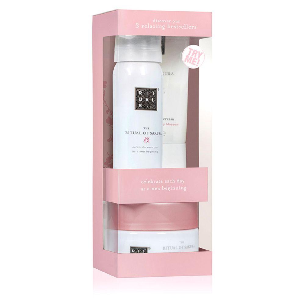  RITUALS Sakura Renewing Discovery Set - Foaming Shower Gel,  Body Scrub & Body Cream with Rice Milk & Cherry Blossom : Beauty & Personal  Care