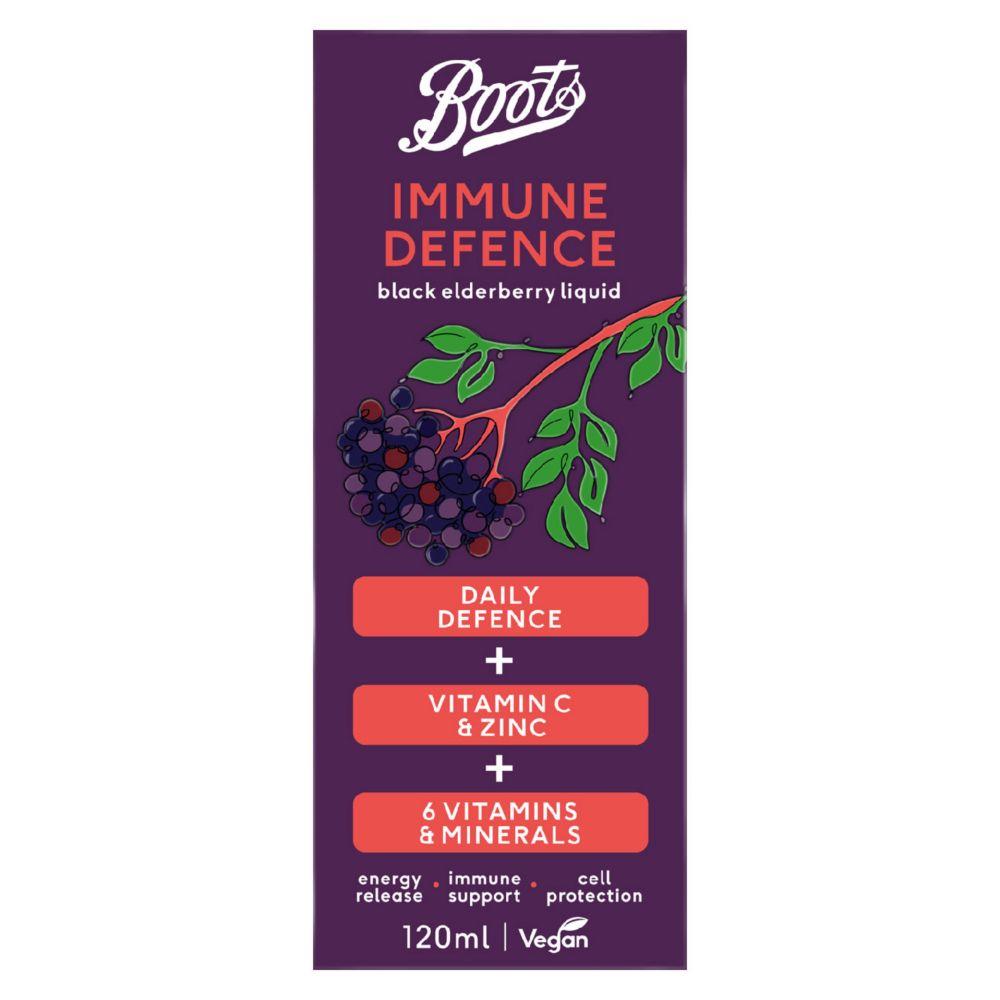 Immune Defence Black Elderberry Liquid, 120Ml