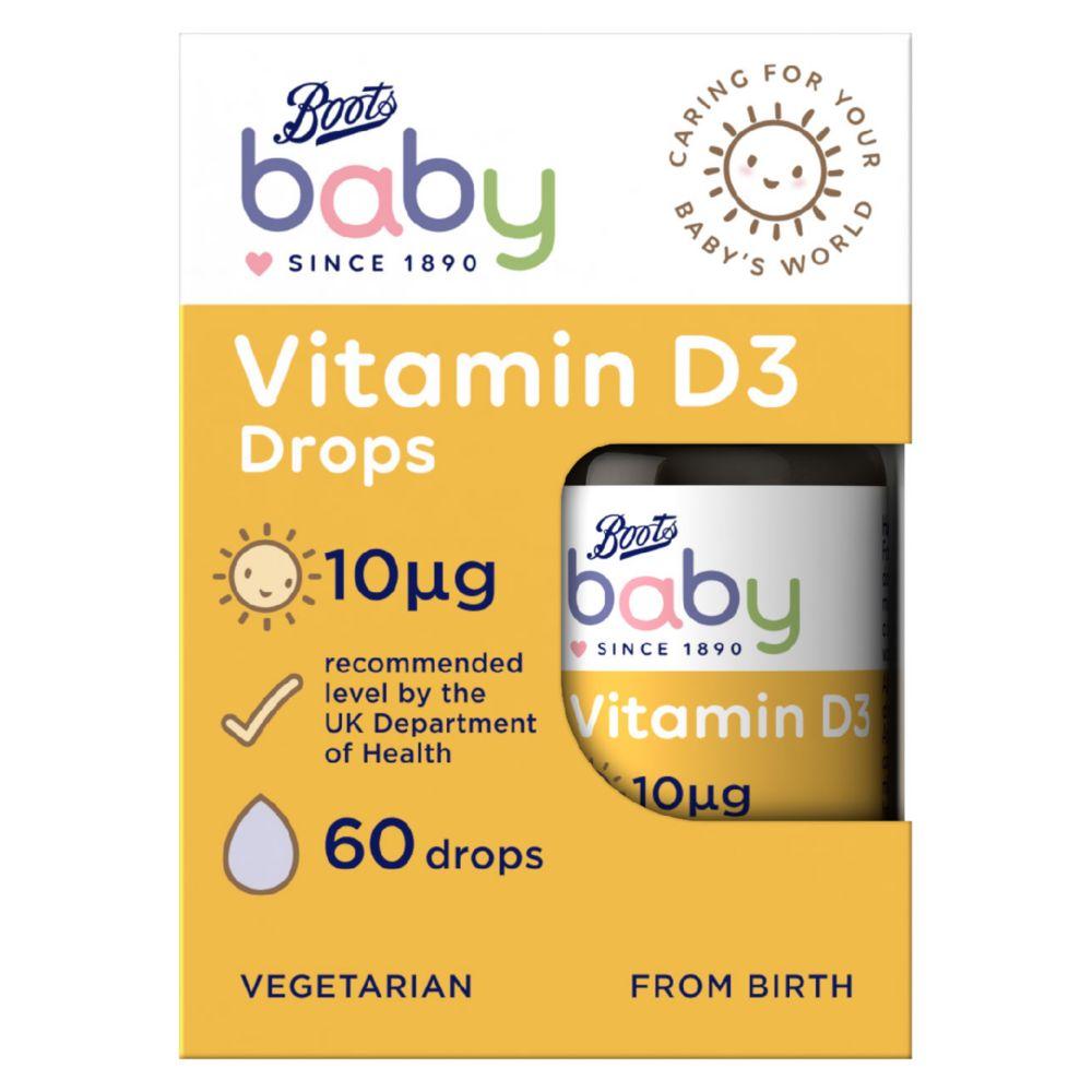 Baby Vitamin D3 Drops, 60 Drops