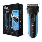 Series 3 Proskin 3010S Electric Shaver, Black/Blue - Rechargeable Electric Razor