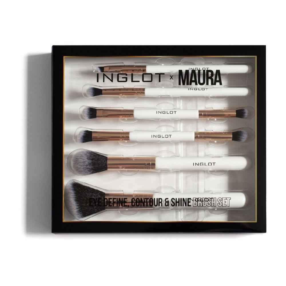 X Maura Eye Define, Contour And Shine Brush Set