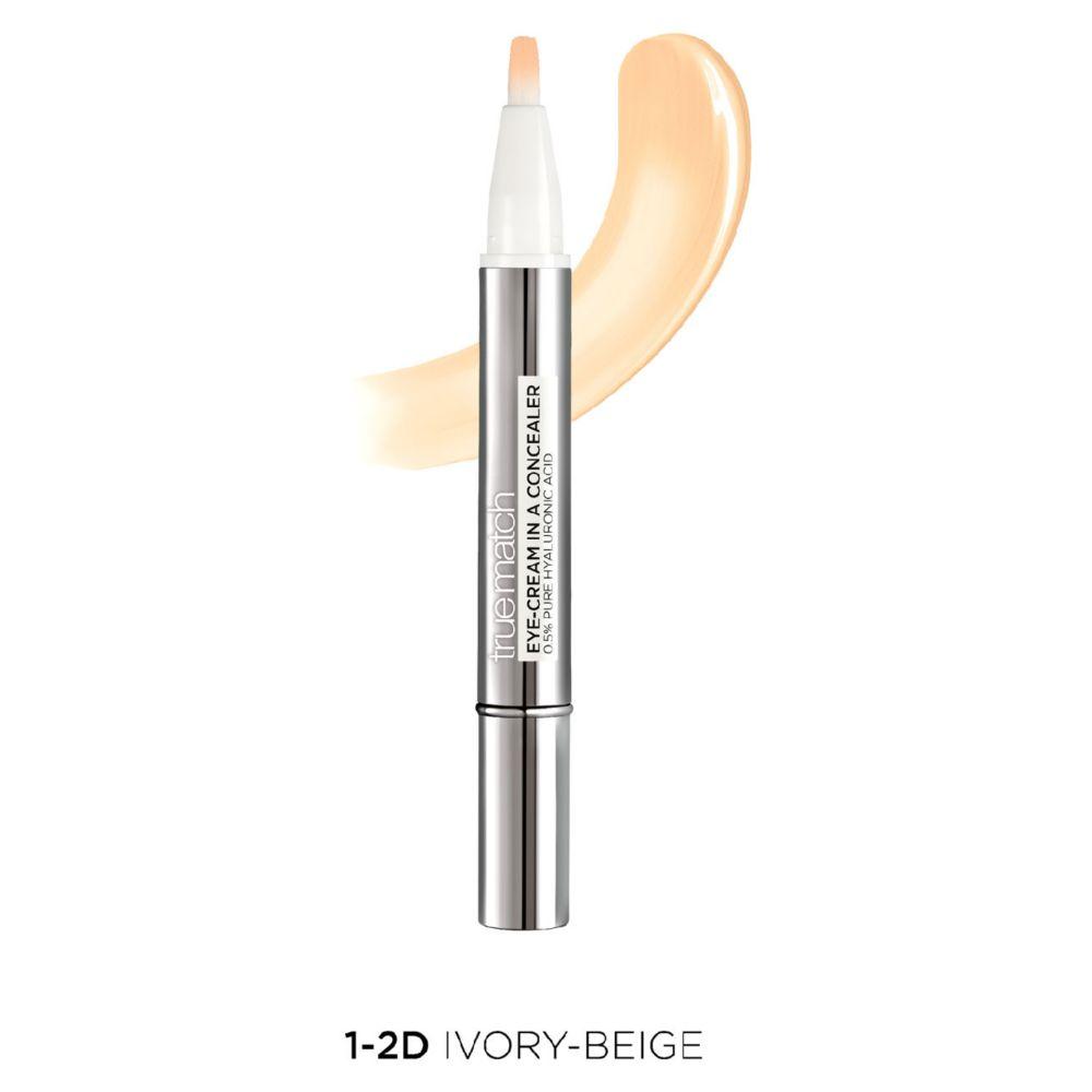 Paris True Match Eye Cream In A Concealer, Hyaluronic Acid, Natural Finish, Buildable Coverage, Spf 20
