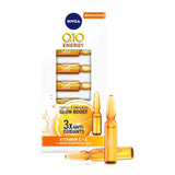 Q10 Energy Glow Boosting Face Ampoules Serum With Vitamin C X7 Ampoules