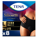 Lady Silhouette Plus Black High Waist Incontinence Pants Large - 8 Pack