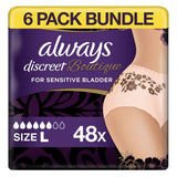 Discreet Boutique Pants Plus (6 Drop) Large - 48 Pants (6 Pack Bundle)