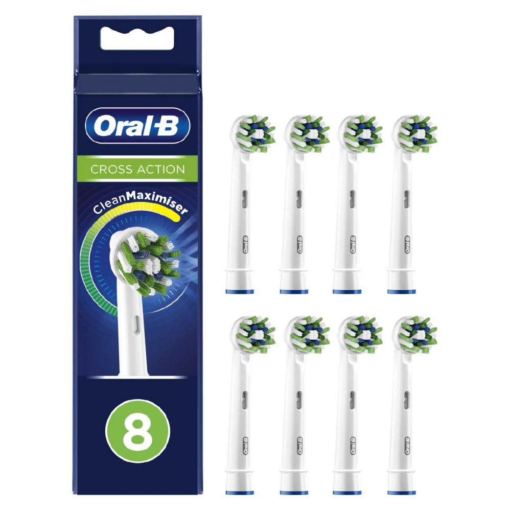 Crossaction Toothbrush Head With Cleanmaximiser Technology, 8 Pack